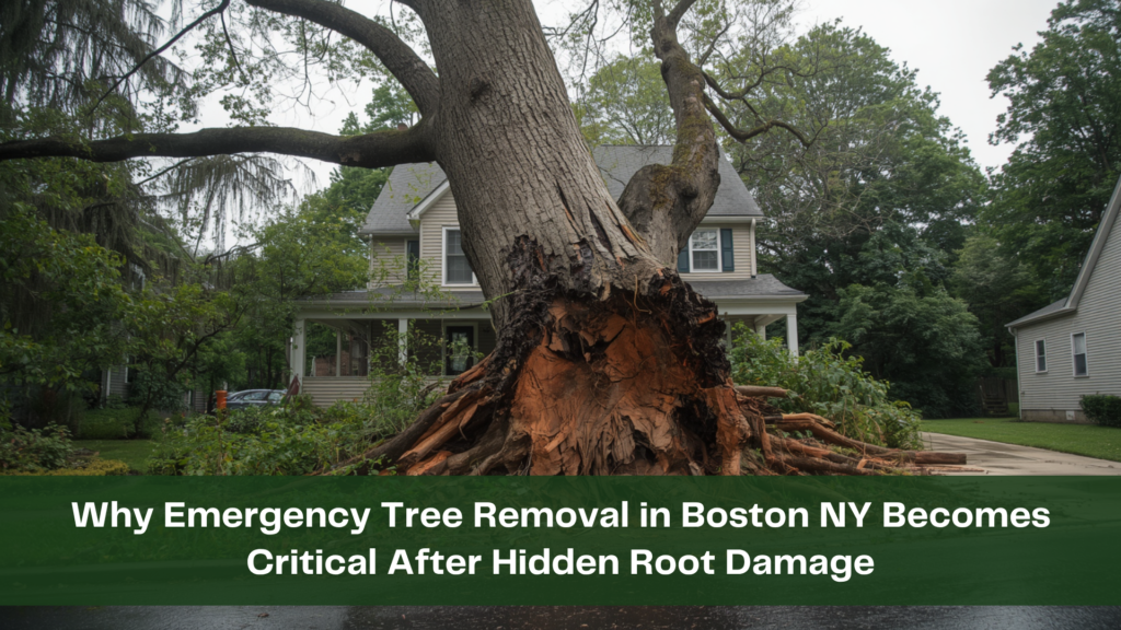 Why Emergency Tree Removal in Boston NY Becomes Critical After Hidden Root Damage