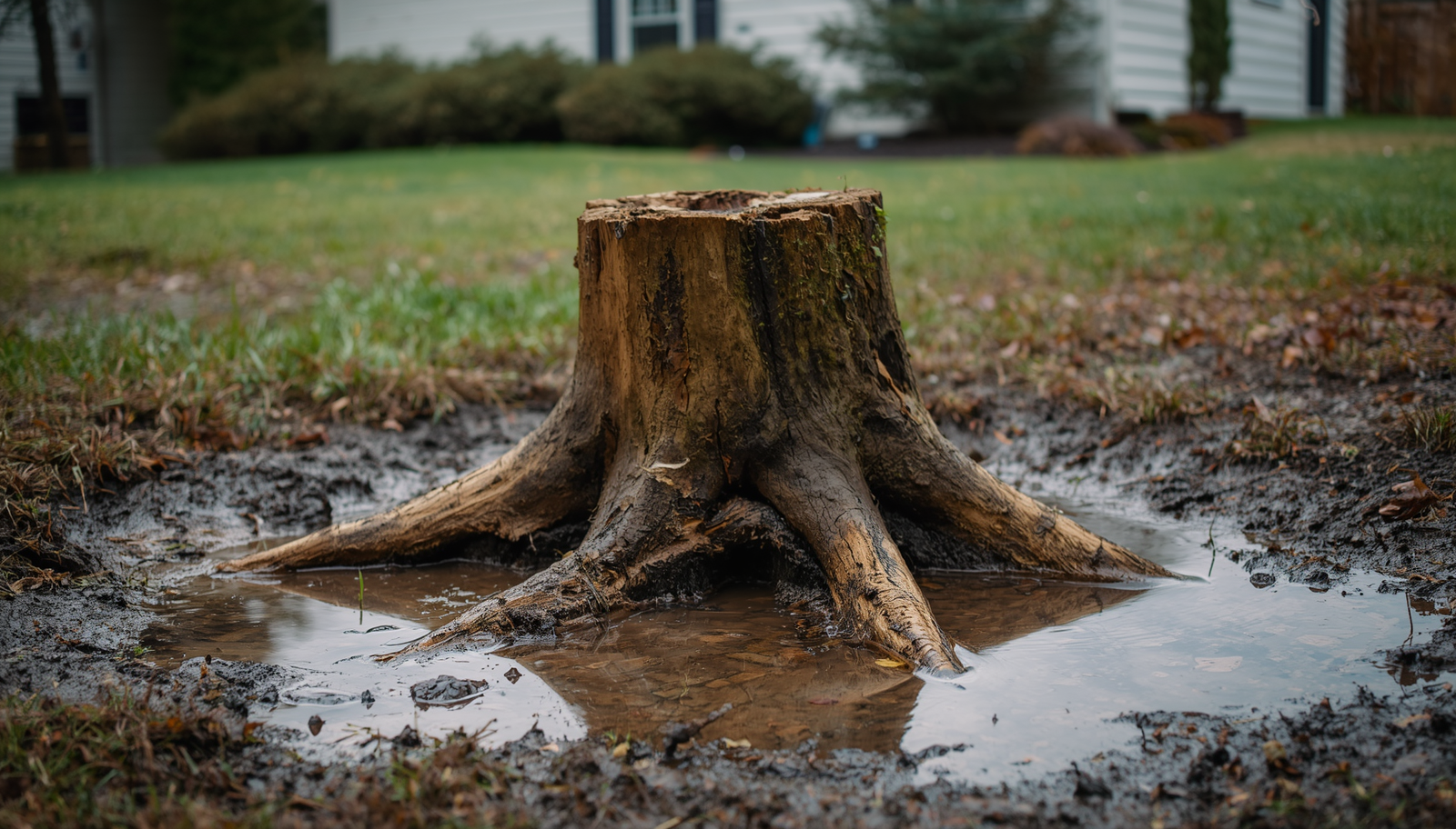 Standing Water Around Your Property in Boston, NY An Old Tree Stump Could Be the Reason